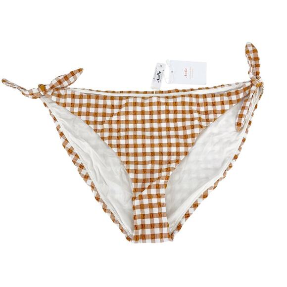 Andie Swim The Mandalay Bikini Bottom in Sparrow Gingham XL NWT - Picture 2 of 6